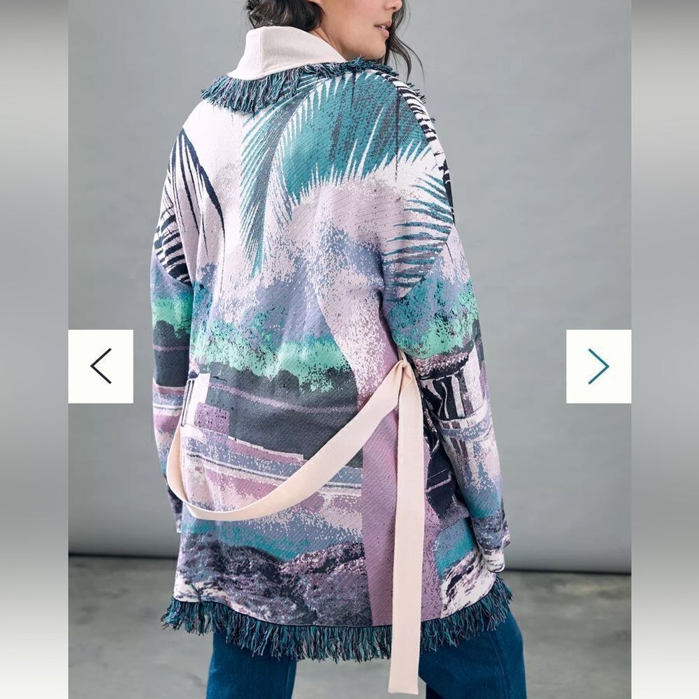 Anthropologie Aldo Martin Moira Fringed Cardigan Sweater - Picture 6 of 7